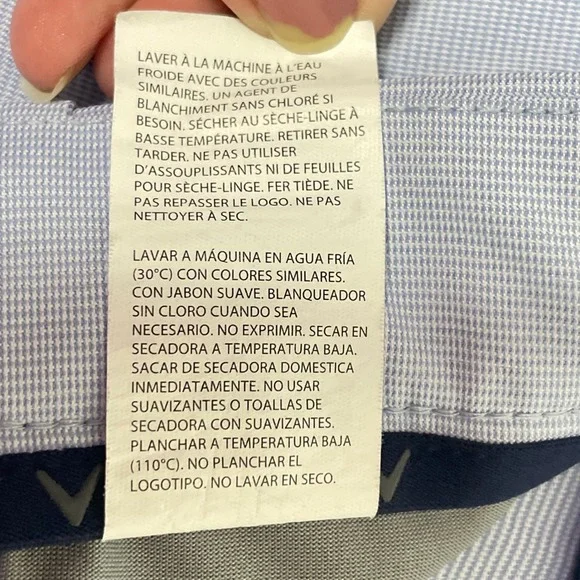 Callaway Opti-Dri Mens 50B Light Blue Micro Texture Golf Shorts Big & Tall - Picture 10 of 10